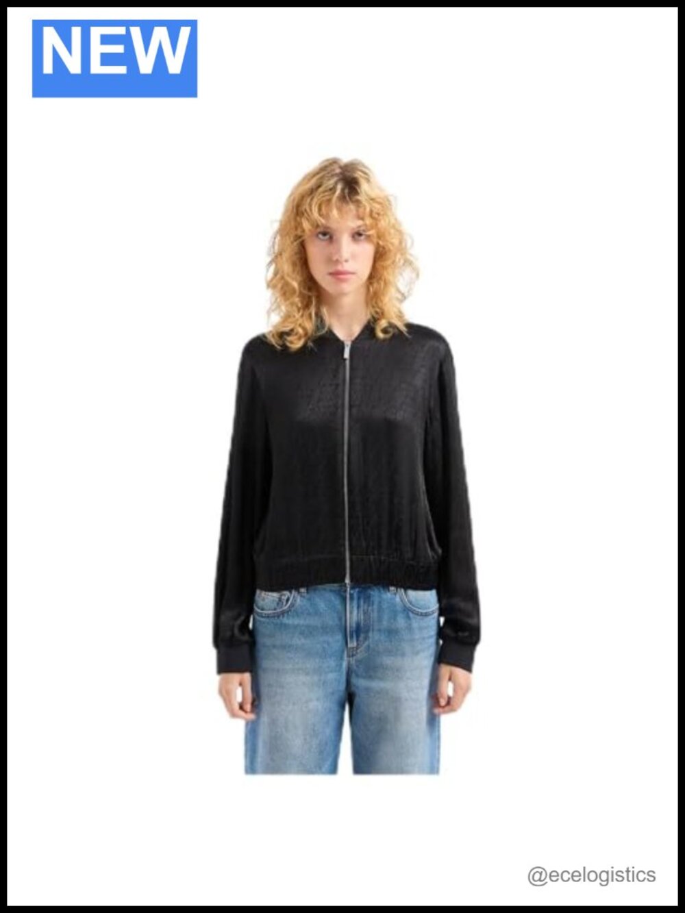 Shiney Jacquard All Over Monogramed Logo Bomber Jacket Zip Up